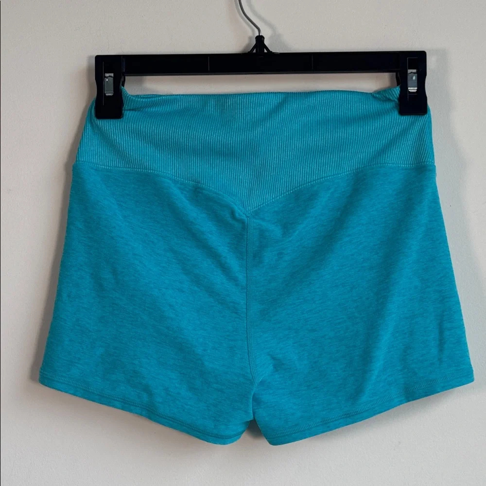 ALO Yoga Turquoise High-Waist Bike Shorts - Picture 4 of 5